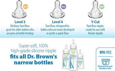 dr brown bottle nipples|Dr. Brown’s Natural Flow® Wide